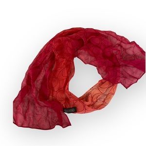 Coach Ombré Silk Monogram C Scarf Vintage Y2K